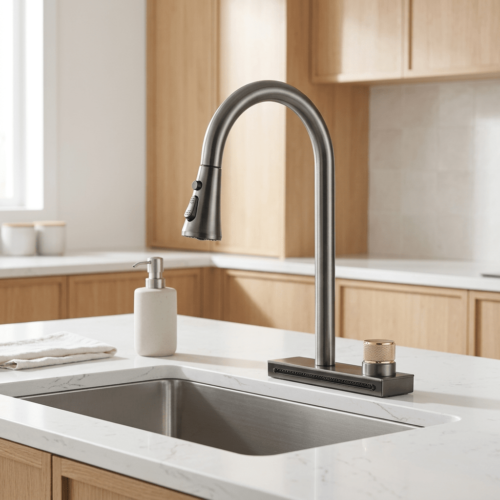 Gourmet Kitchen Faucet 360° Pull-Out Waterfall Spray - Rumble