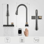 Gourmet Kitchen Faucet 360° Pull-Out Waterfall Spray - Rumble