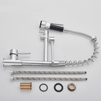 Quiz LED Gourmet Spring Kitchen Faucet - 360° Swivel Duo Bronze