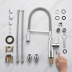 Eirez Single-Handle Gourmet Kitchen Mixer Faucet - Chrome