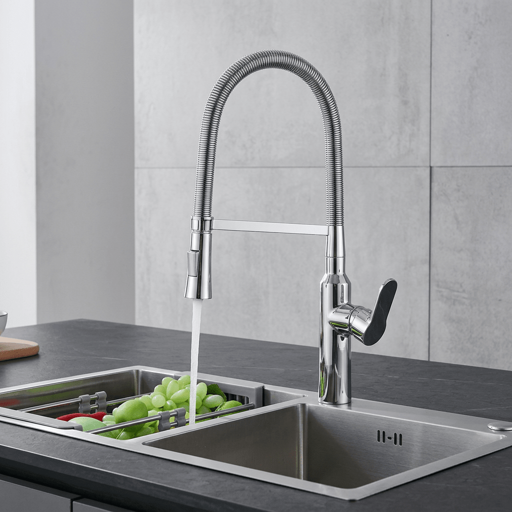 Eirez Single-Handle Gourmet Kitchen Mixer Faucet - Chrome