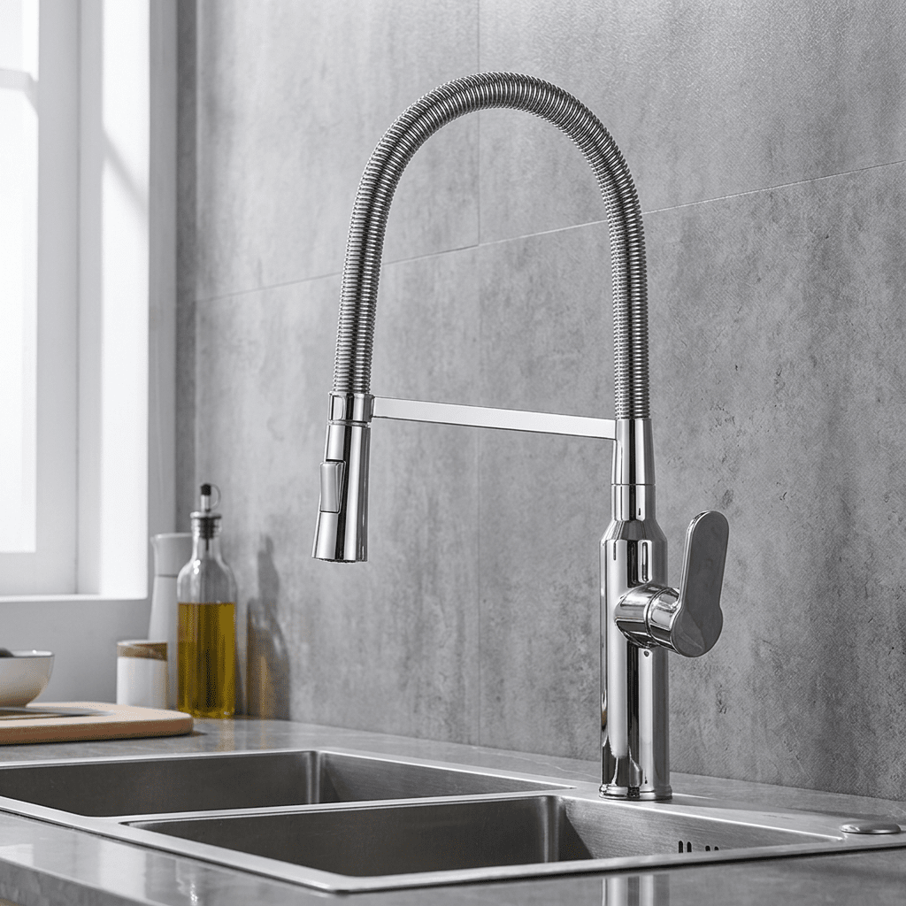 Eirez Single-Handle Gourmet Kitchen Mixer Faucet - Chrome