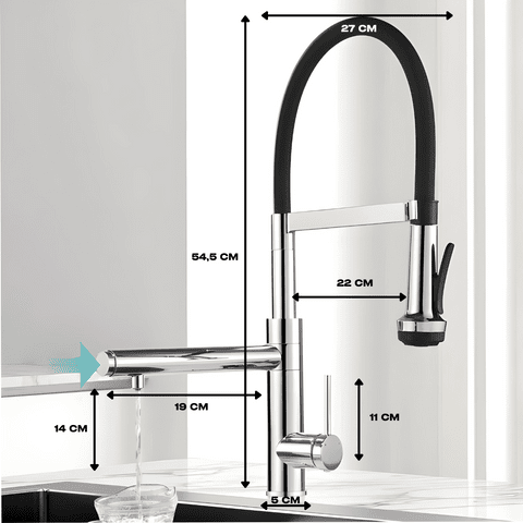 Gourmet Kitchen Faucet Single-Handle with Dual Spout - Neil