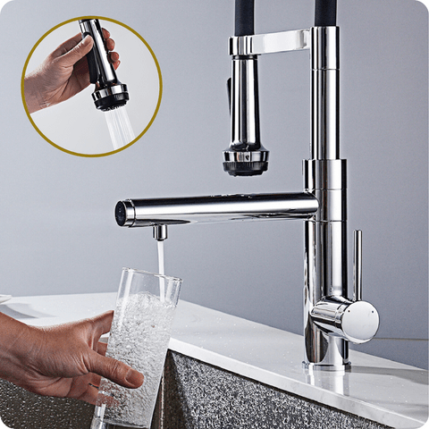 Gourmet Kitchen Faucet Single-Handle with Dual Spout - Neil
