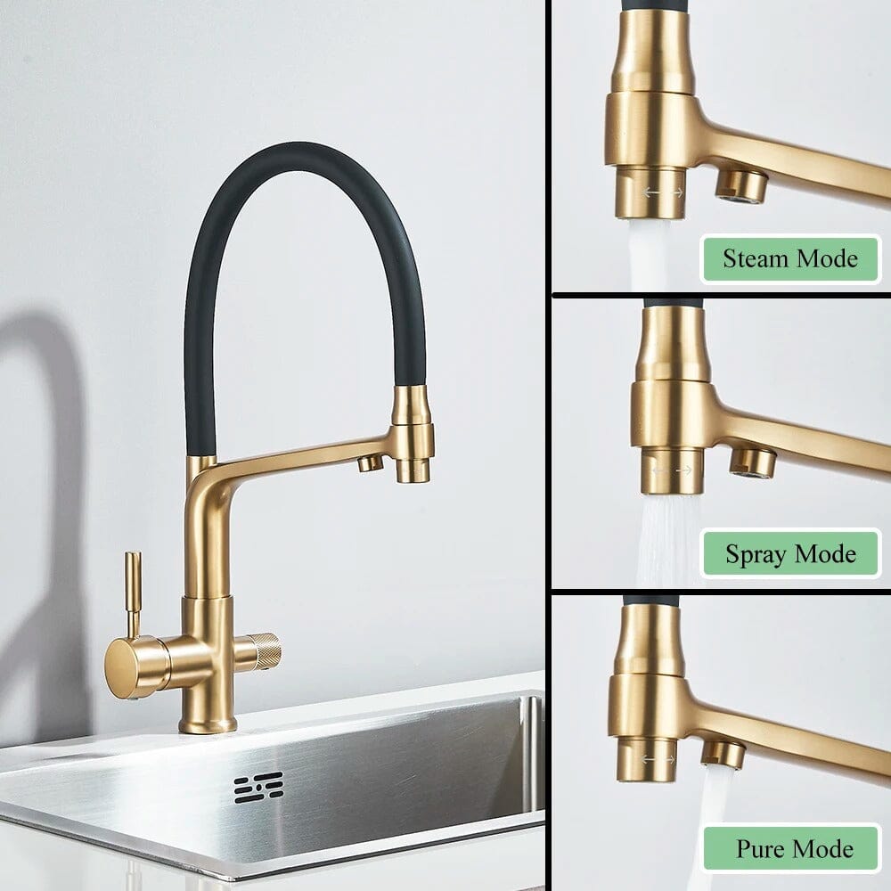 Grutta Single-Handle Gourmet Faucet with Filter Outlet