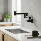 Gourmet Kitchen Faucet with High Spout, Single-Handle and 360° Swivel Track