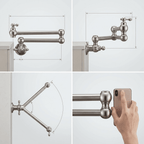 Gourmet Kitchen Faucet with High Spout, Single-Handle and 360° Swivel Track