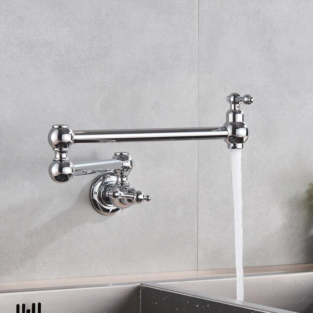 Gourmet Kitchen Faucet with High Spout, Single-Handle and 360° Swivel Track
