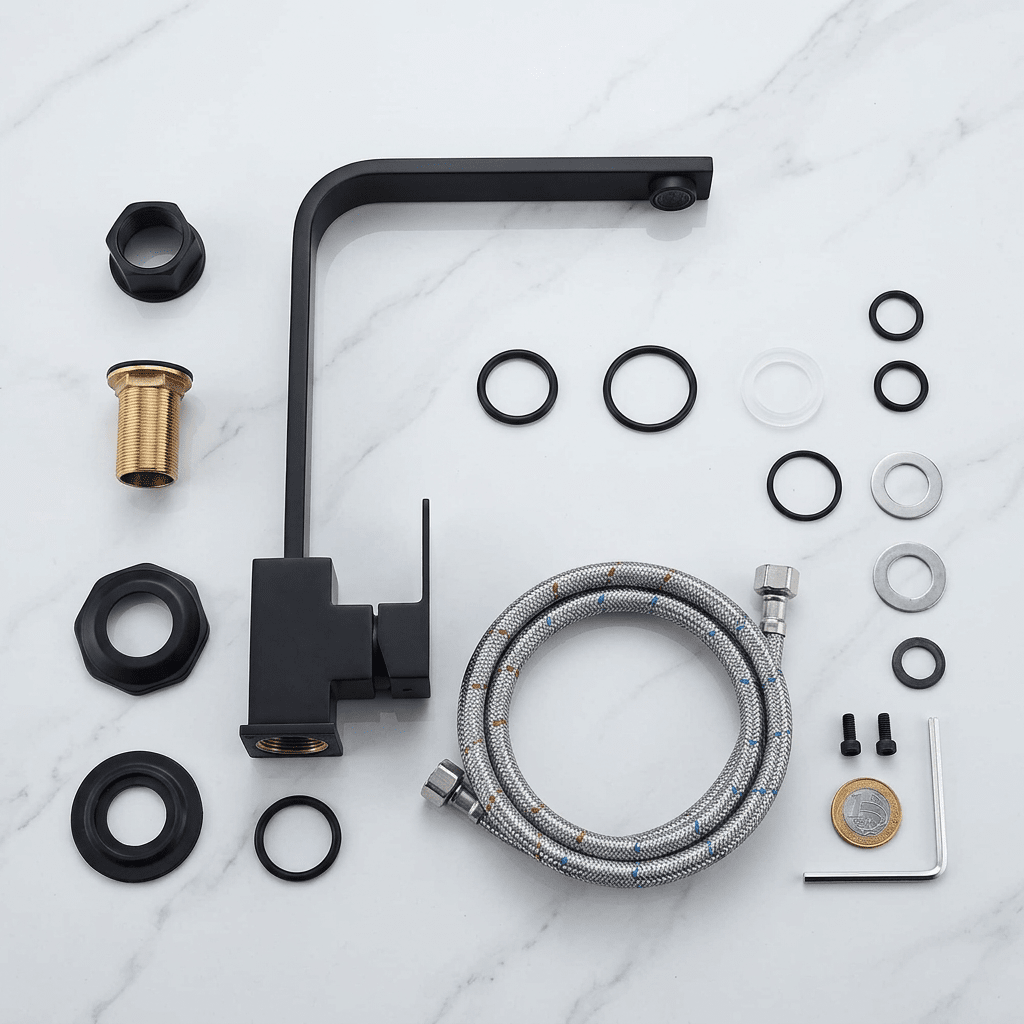 Gourmet Kitchen Faucet High Spout Single-Handle Crane Track 360°