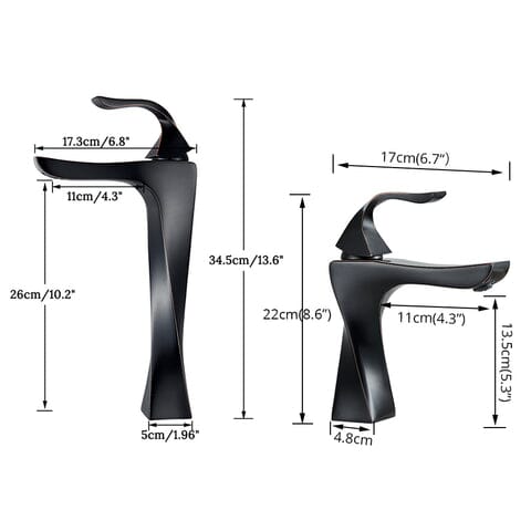 Cortex Luxury Matte Black Single-Handle Bathroom Faucet