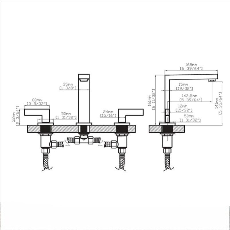 Artifice Home Quadratta Bathroom Mixer Faucet