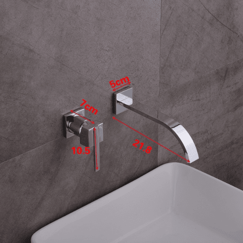 Vanilla Modern Wall-Mounted Single-Handle Bathroom Faucet