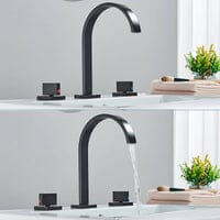 Folt Modern 3-Piece Widespread Double-Handle Bathroom Mixing Faucet