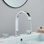 Folt Modern 3-Piece Widespread Double-Handle Bathroom Mixing Faucet