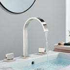 Folt Modern 3-Piece Widespread Double-Handle Bathroom Mixing Faucet