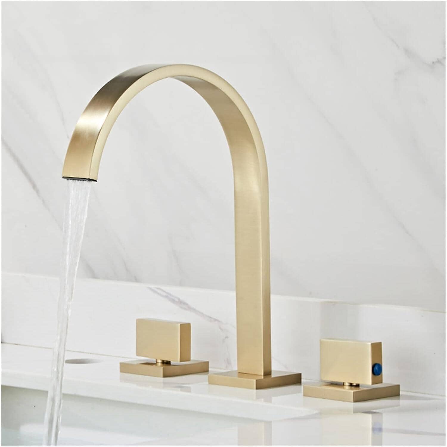 Folt Modern 3-Piece Widespread Double-Handle Bathroom Mixing Faucet