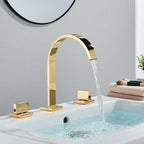 Folt Modern 3-Piece Widespread Double-Handle Bathroom Mixing Faucet