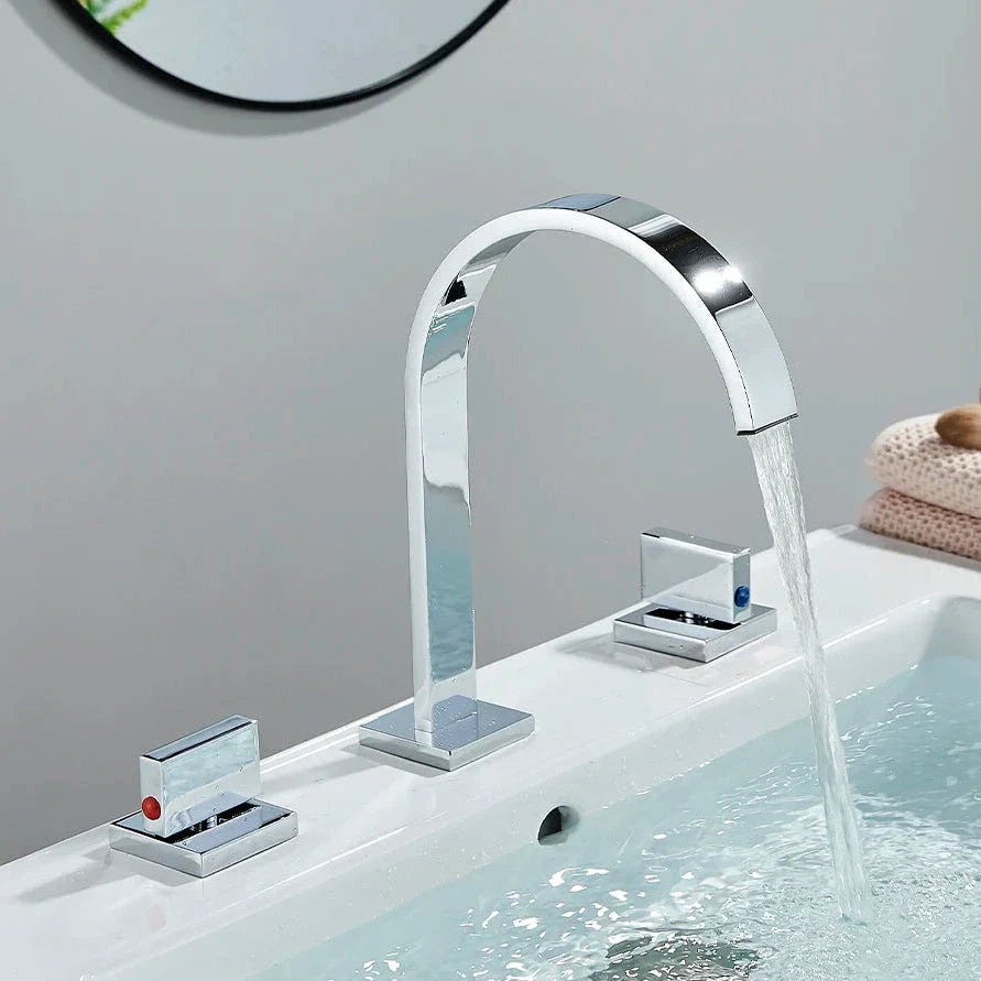 Katos Modern 3-Piece Widespread Double-Handle Bathroom Faucet