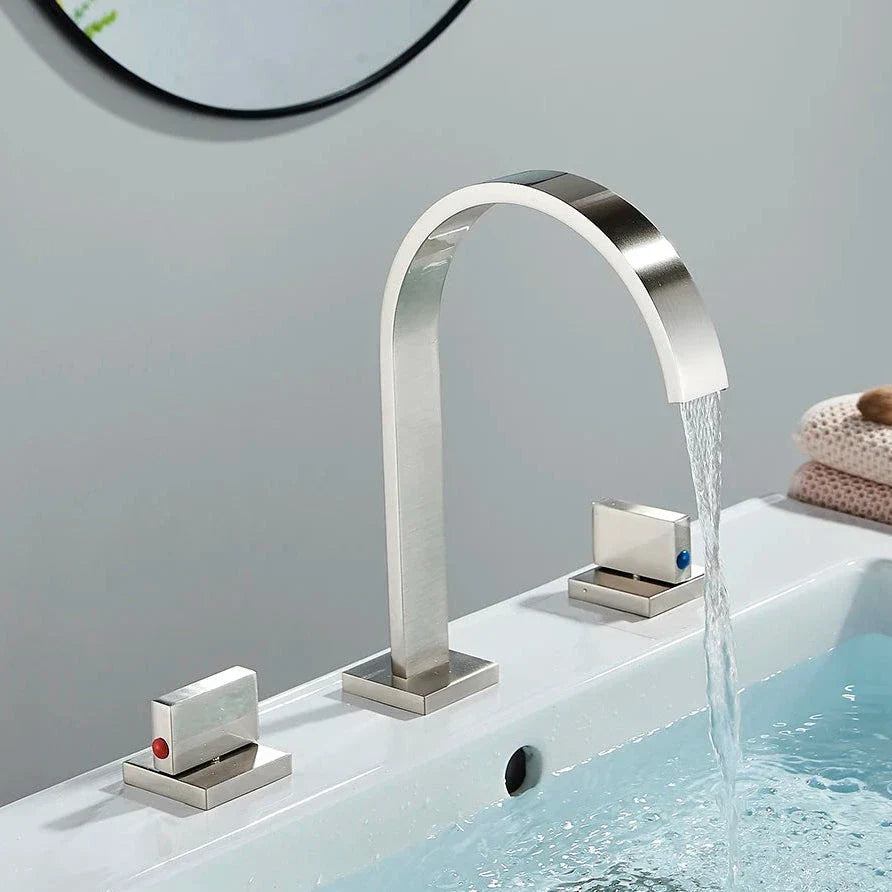 Katos Modern 3-Piece Widespread Double-Handle Bathroom Faucet