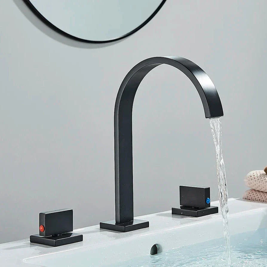 Katos Modern 3-Piece Widespread Double-Handle Bathroom Faucet