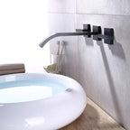 Artifice Home Doults Modern Dual-Handle Wall-Mounted Bathroom Mixer Faucet