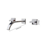 Artifice Home Doults Modern Dual-Handle Wall-Mounted Bathroom Mixer Faucet