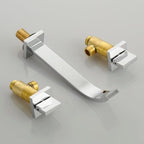 Artifice Home Doults Modern Dual-Handle Wall-Mounted Bathroom Mixer Faucet