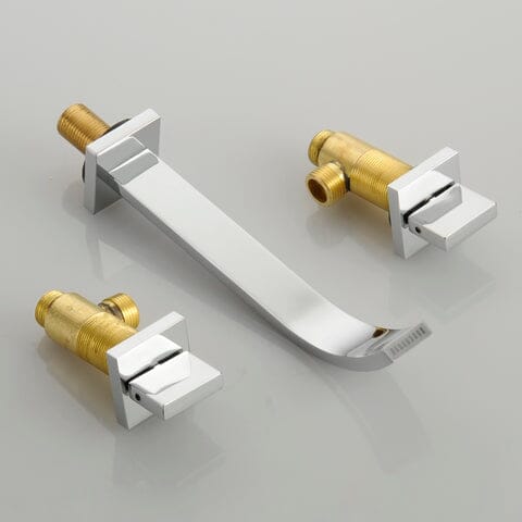Artifice Home Doults Modern Dual-Handle Wall-Mounted Bathroom Mixer Faucet