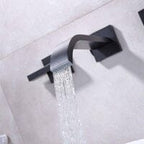 Artifice Home Doults Modern Dual-Handle Wall-Mounted Bathroom Mixer Faucet
