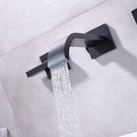 Artifice Home Doults Modern Dual-Handle Wall-Mounted Bathroom Mixer Faucet