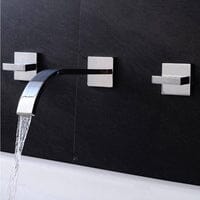 Artifice Home Doults Modern Dual-Handle Wall-Mounted Bathroom Mixer Faucet