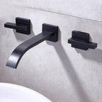 Artifice Home Doults Modern Dual-Handle Wall-Mounted Bathroom Mixer Faucet