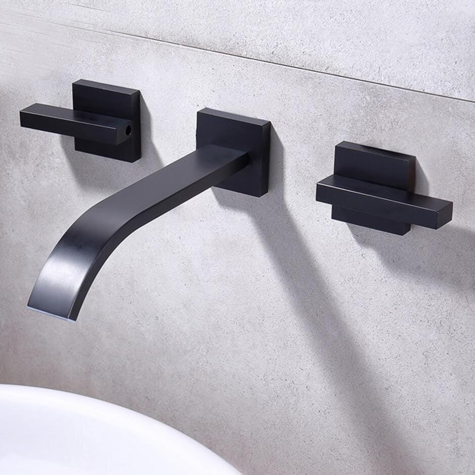 Artifice Home Doults Modern Dual-Handle Wall-Mounted Bathroom Mixer Faucet