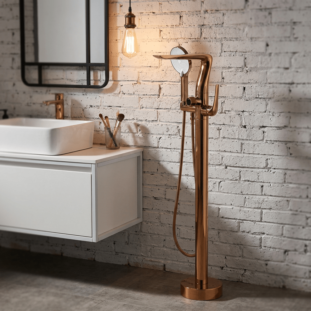 AquaLux Rose Gold Single-Handle Faucet