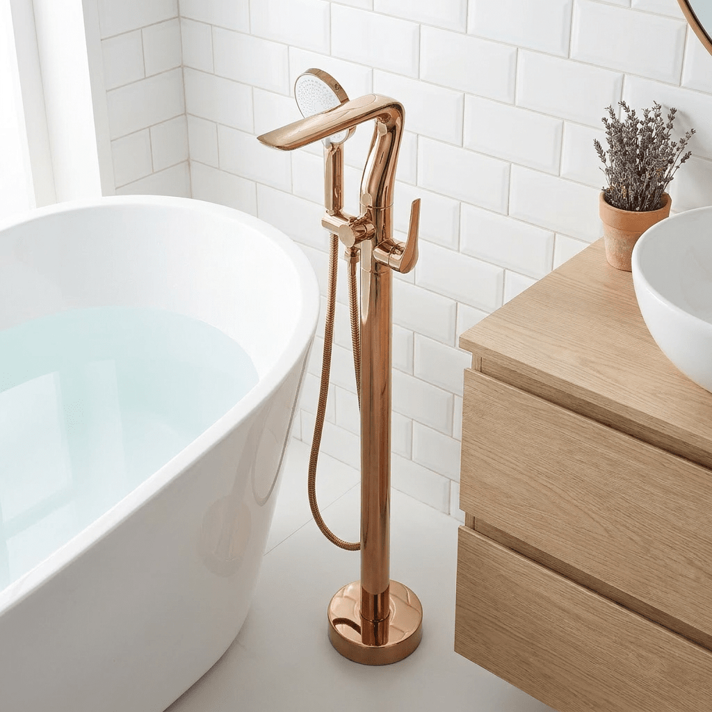 AquaLux Rose Gold Single-Handle Faucet