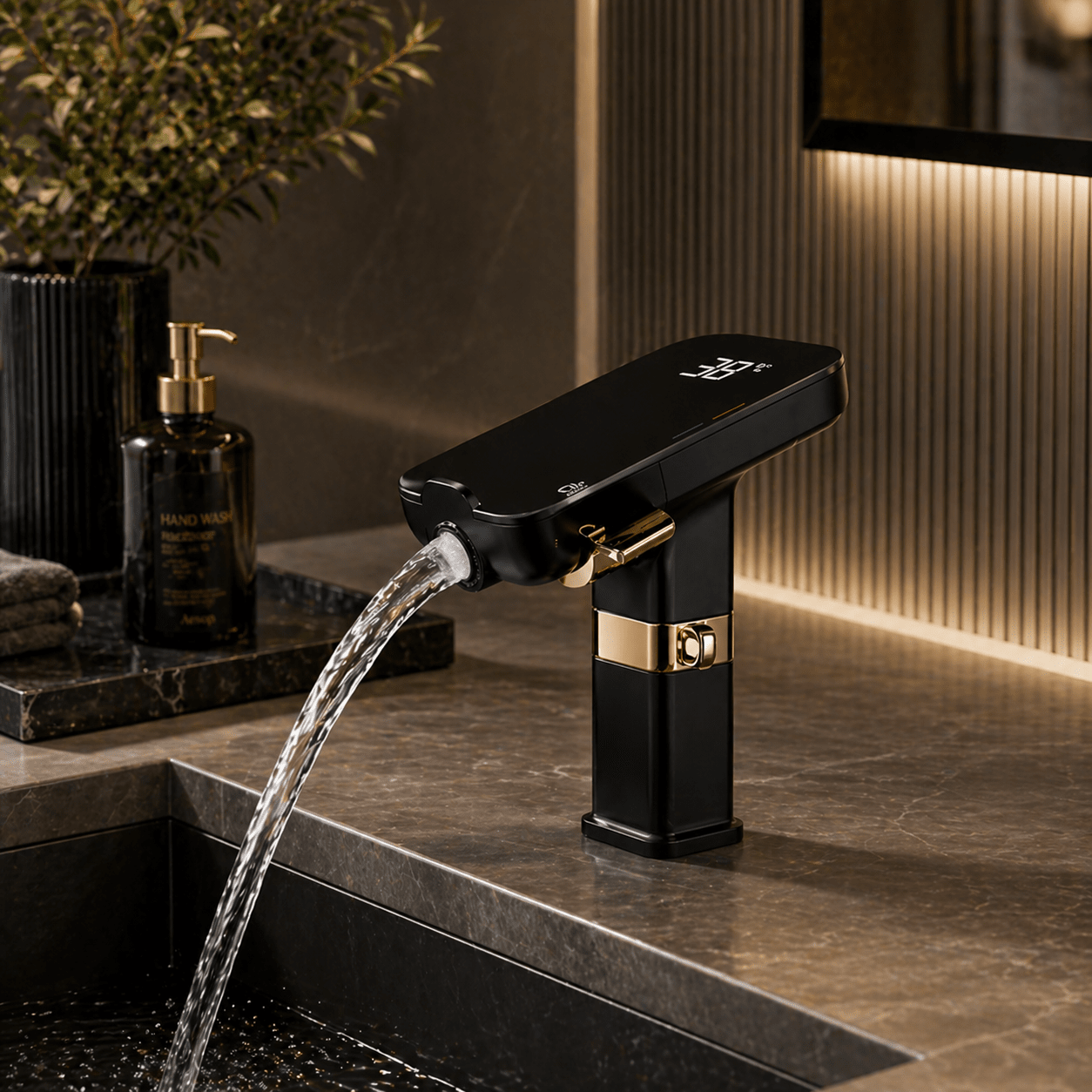 AquaSense Gold Single-Handle Faucet