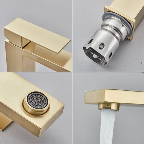 Troover Single Handle Bathroom Deck Mount Faucet