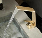 Clarty Gold Single-Handle Bathroom Deck-Mount Faucet