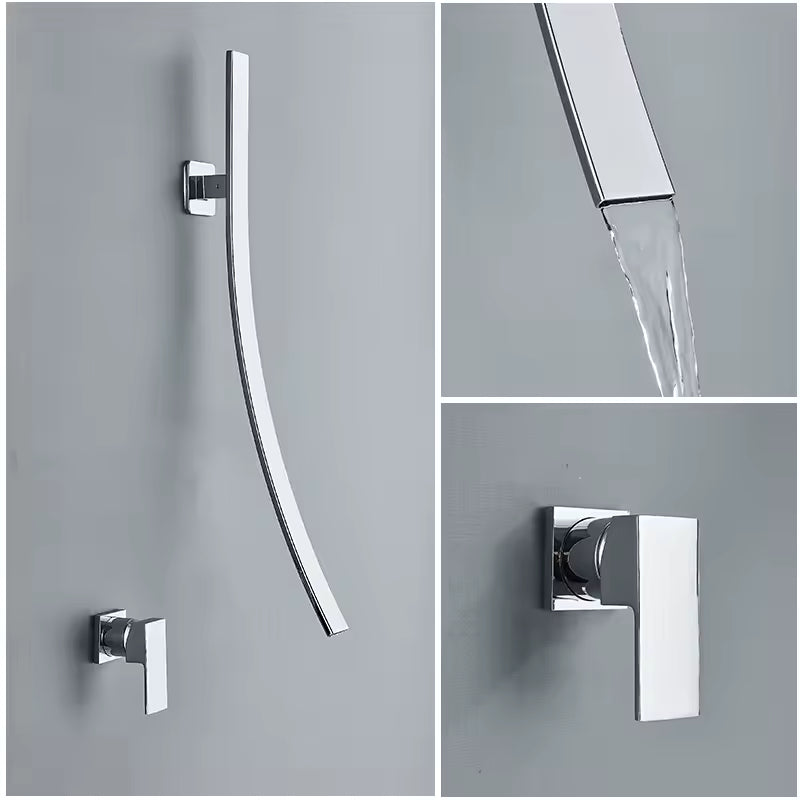 Glass Elite Single Handle Wall-Mount Bathroom Faucet