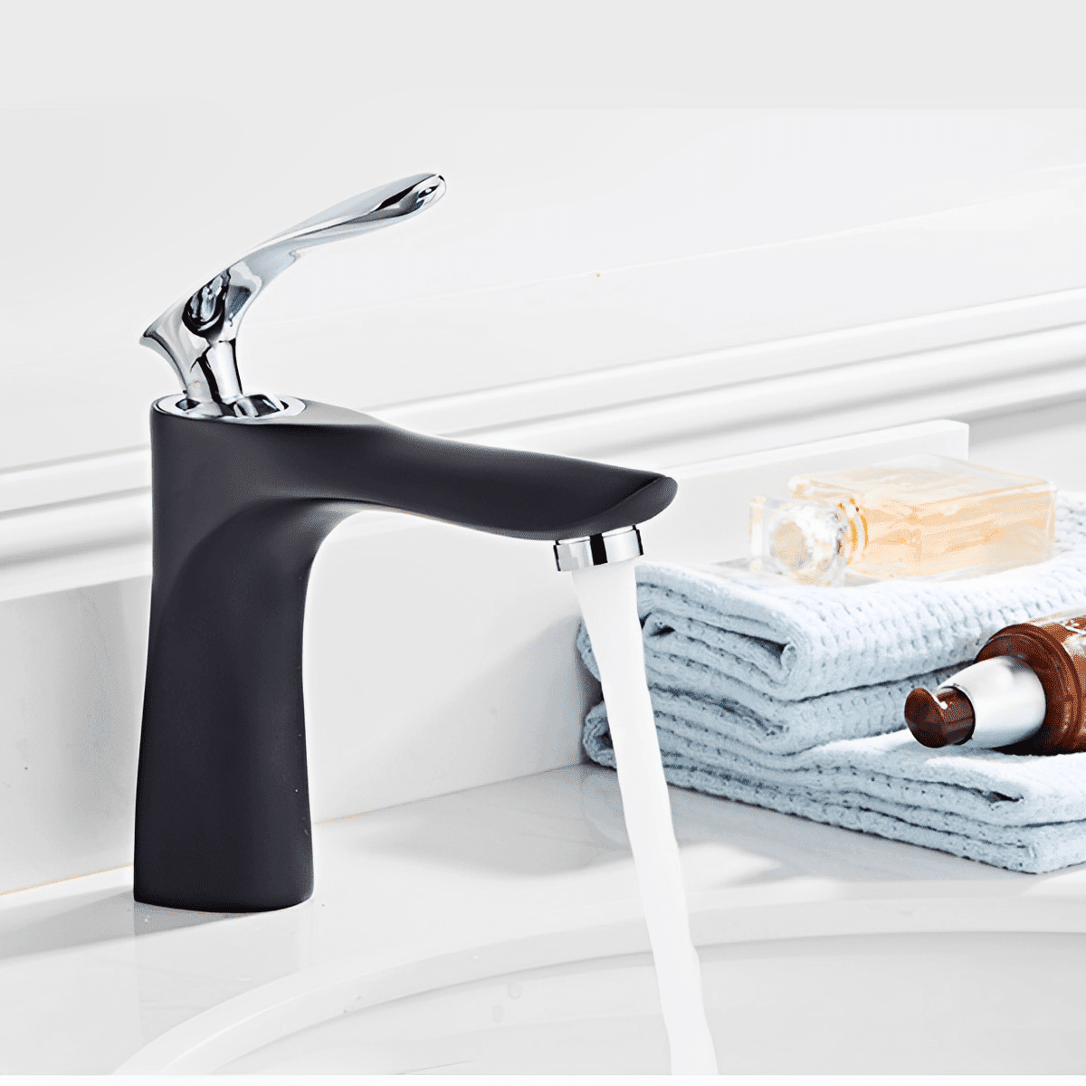 Voltz Low Spout Single Handle Bathroom Mixer Faucet