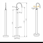 Luxury Floor-Mounted Bathtub Faucet
