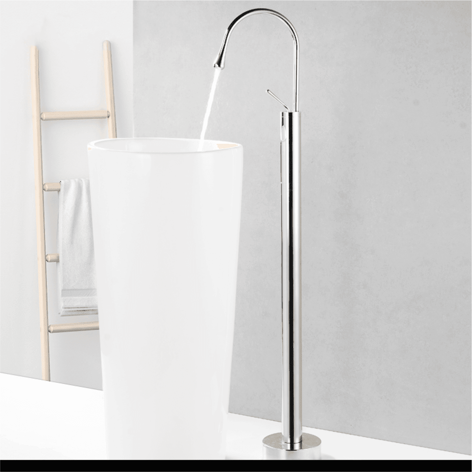 Luxury Floor-Mounted Bathtub Faucet