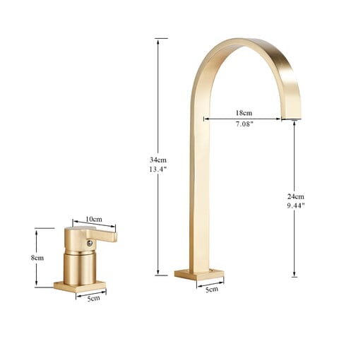 Eirelez High Spout Single Handle Bathroom Faucet