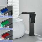 LED Waterfall Single-Handle Bathroom Faucet