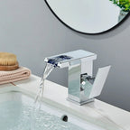 LED Waterfall Single-Handle Bathroom Faucet