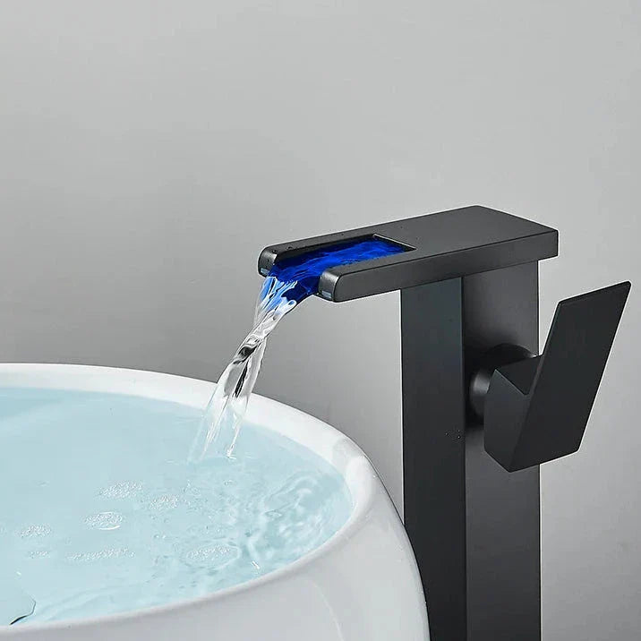 LED Waterfall Single-Handle Bathroom Faucet