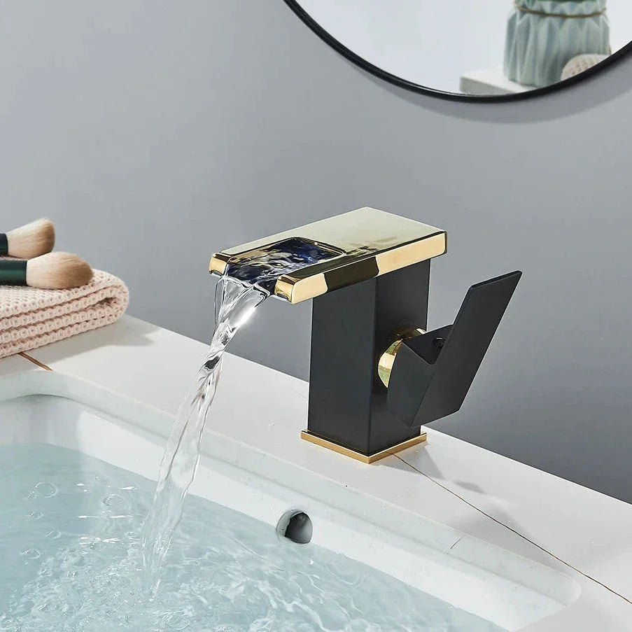 LED Waterfall Single-Handle Bathroom Faucet