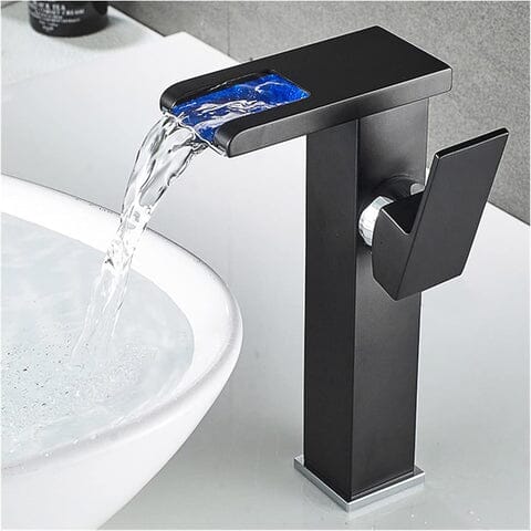 Trover Waterfall Bathroom Faucet with LED Single Handle