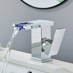 Trover Waterfall Bathroom Faucet with LED Single Handle