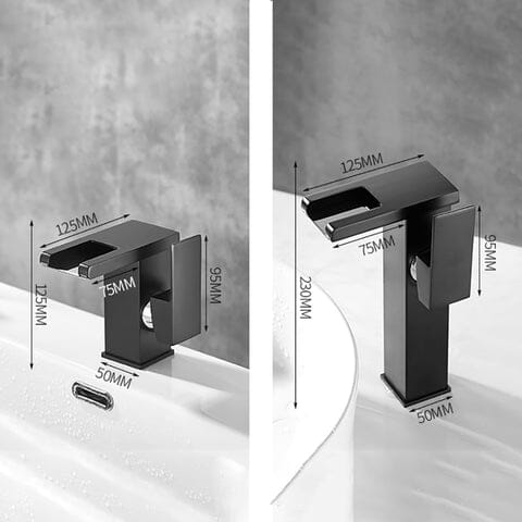 Trover Waterfall Bathroom Faucet with LED Single Handle